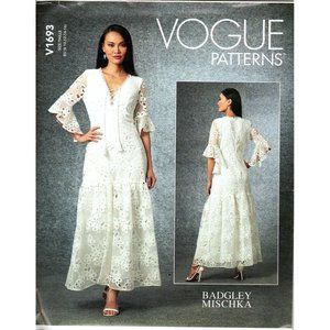 Vogue V1693 Misses 8 to 16 Mischka Special Occasion Dresses Uncut Sewing Pattern